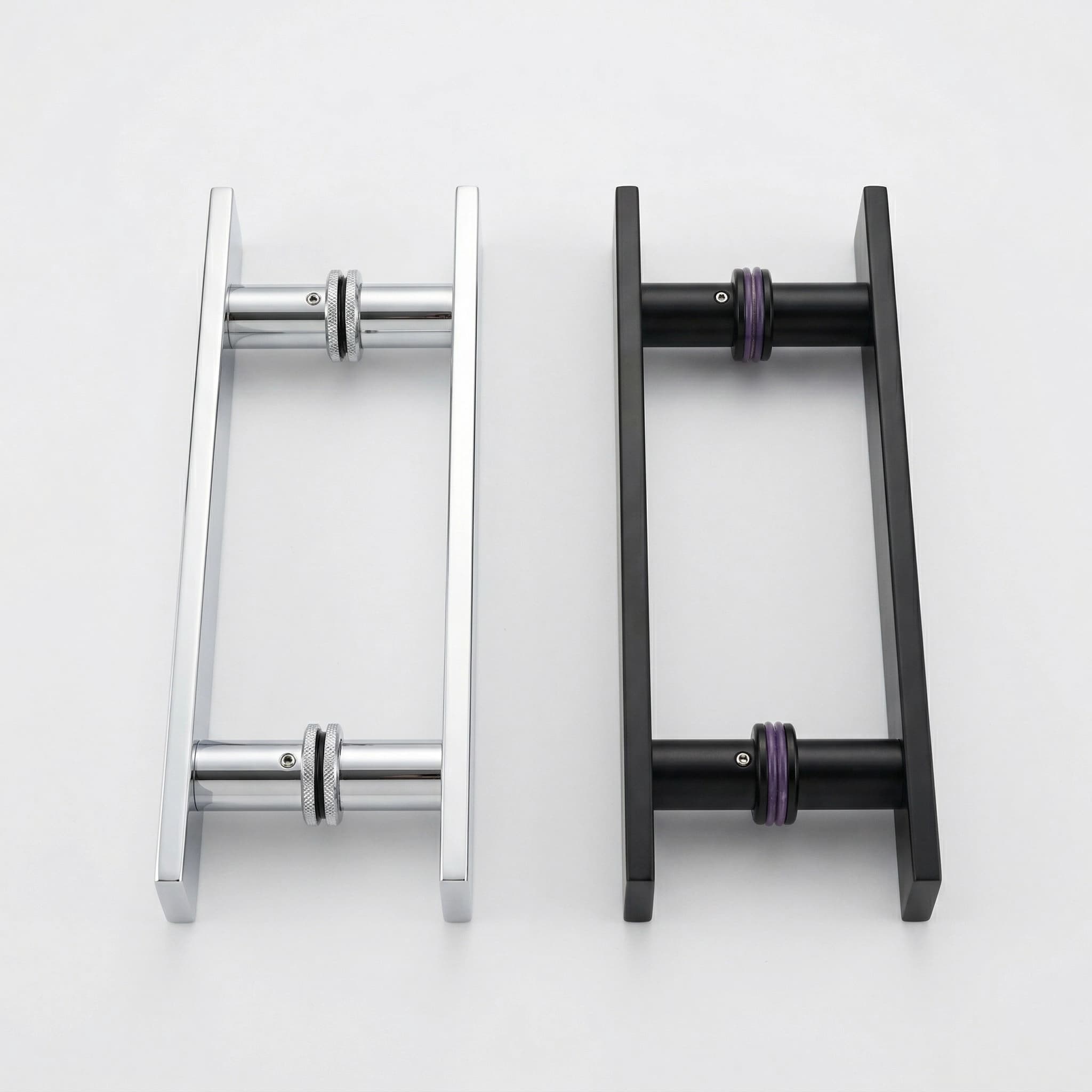 Puxador Alça Dupla Barra Chata Inox 304 200x300mm para Portas - Miniatura 2