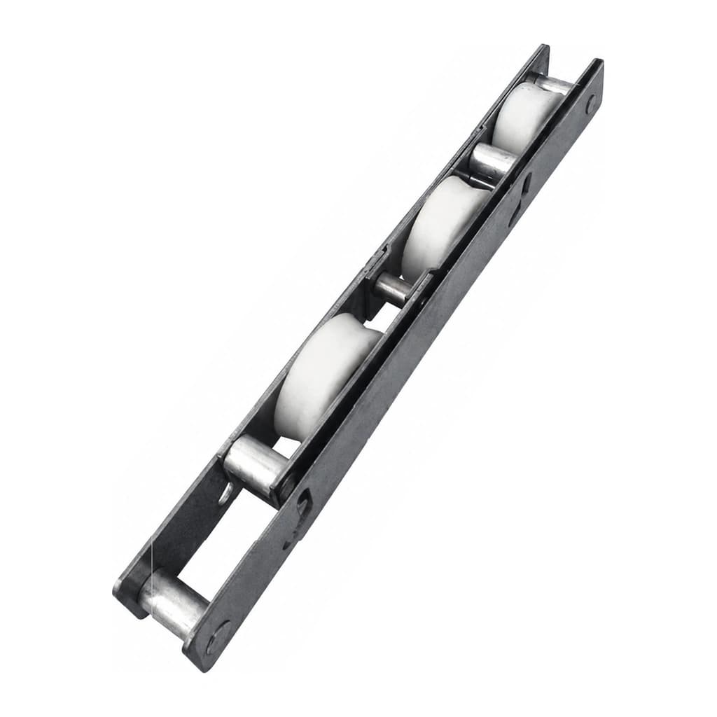 Roldana Inox Tripla Reforçada de Sobrepor 300 kg/folha - Trilho Convencional, Linha 3.2 - RG-300ST - Imagem 1
