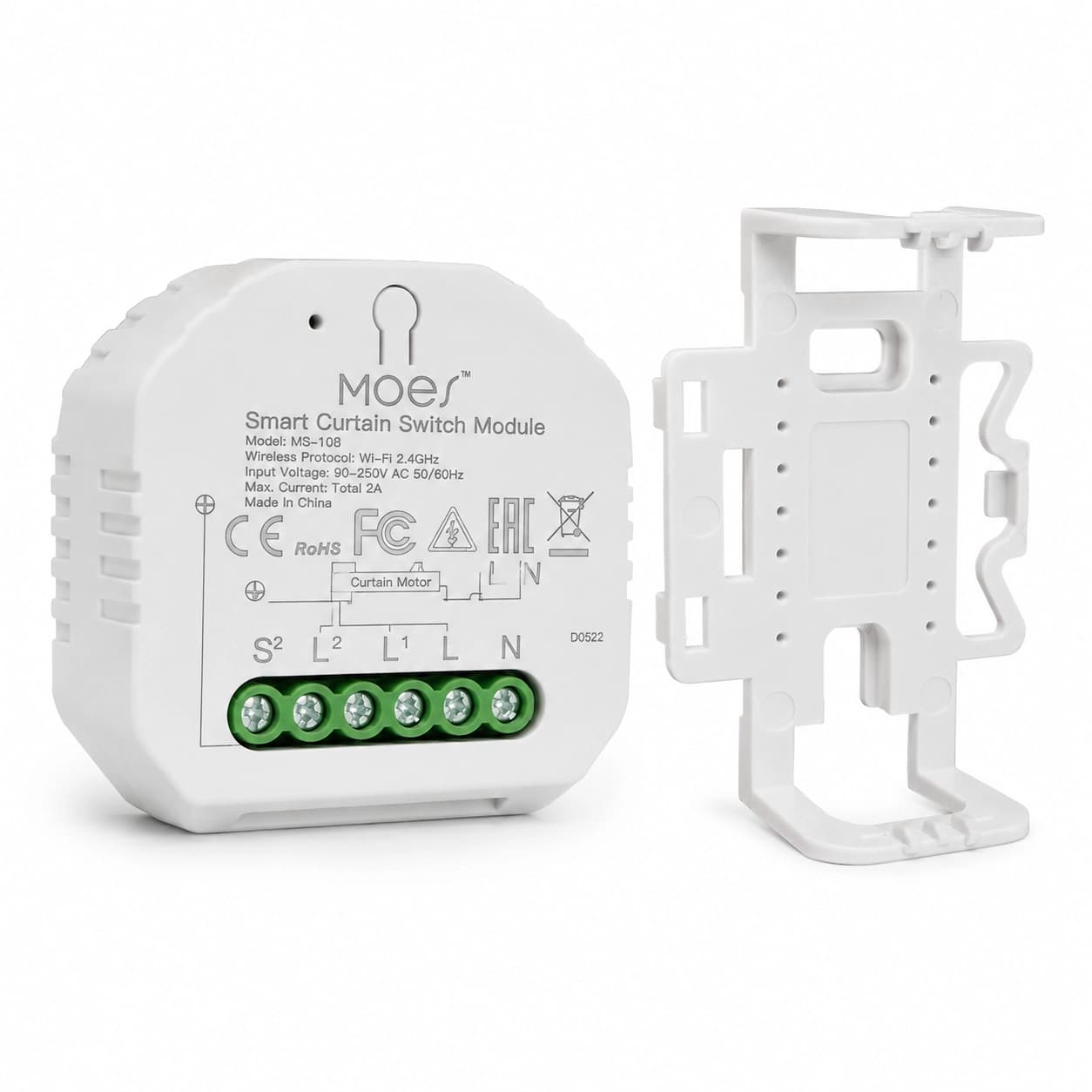 Controlador Smart de Automação de Cortina WiFi MOES 1 Gang (Atacado) - Miniatura 3