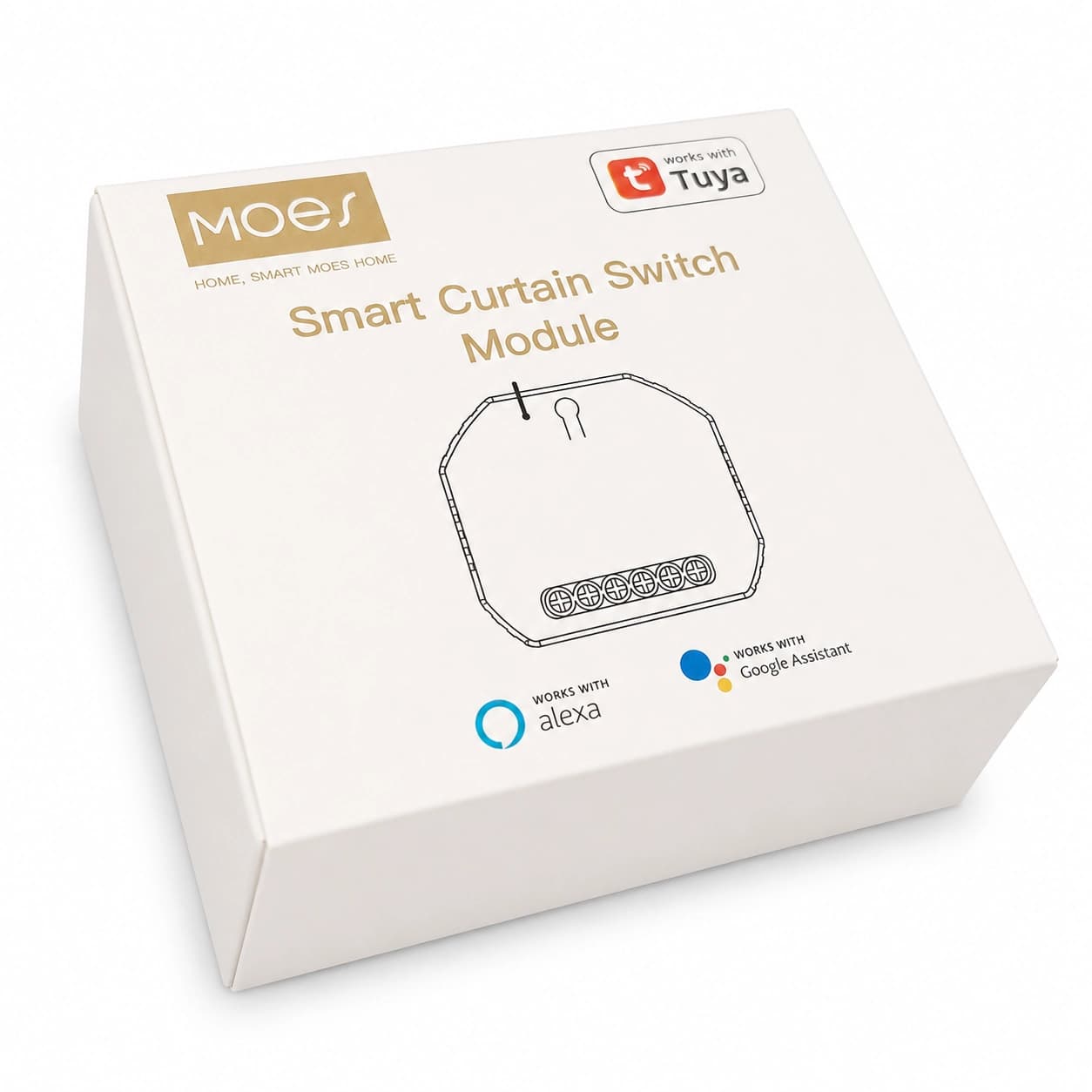 Controlador Smart de Automação de Cortina WiFi MOES 1 Gang (Atacado) - Miniatura 2