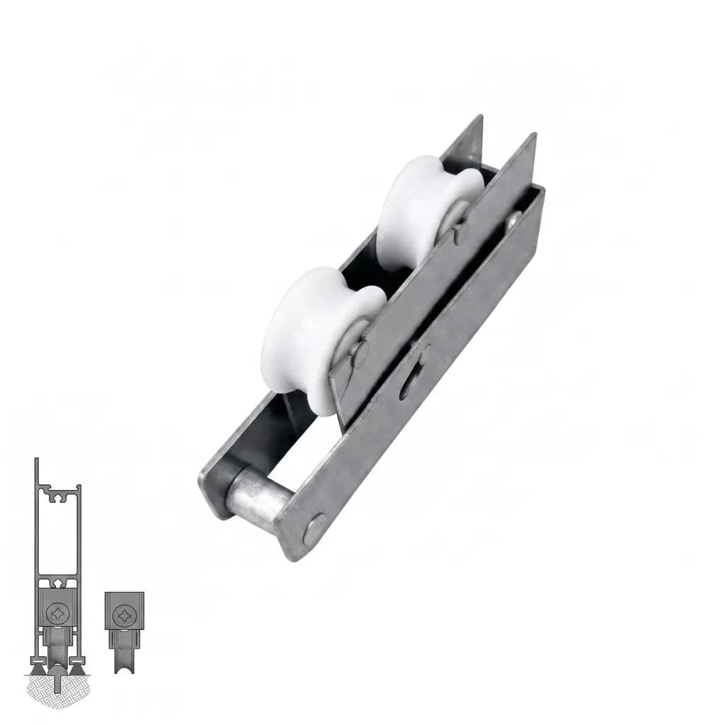 Roldana Suprema RS-R150A 150Kg por Folha para Trilho Redondo (Atacado) - Imagem 1