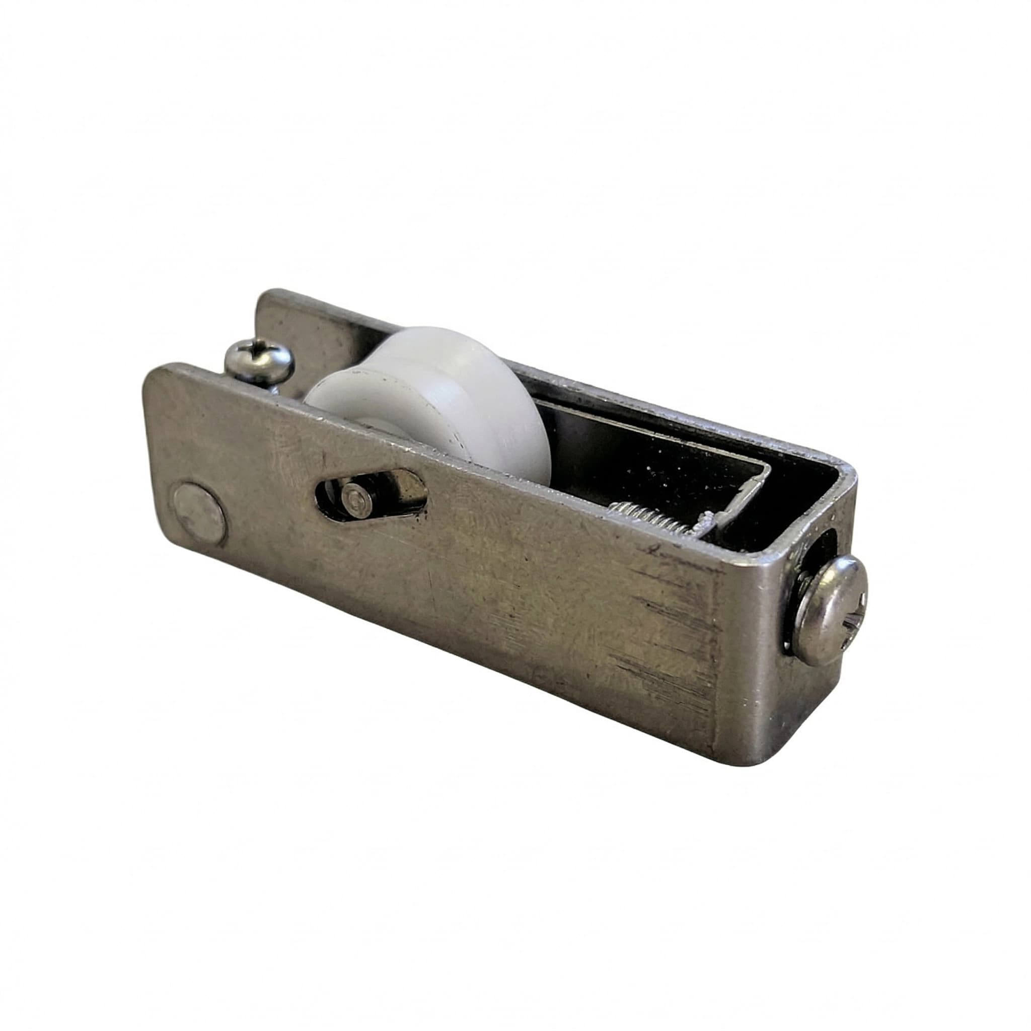 Roldana Simples Suprema Inox RS-80 para Trilho Redondo - 80kg por Folha (Atacado) - Imagem 1