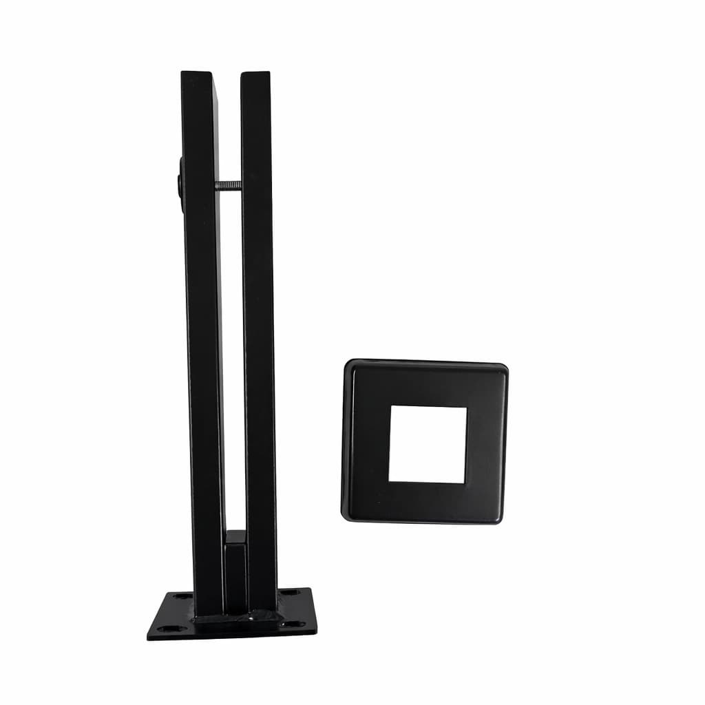 Torre Inox 300mm Quadrada 1 Furo para Guarda-Corpo e Vidro (Atacado) - Miniatura 4