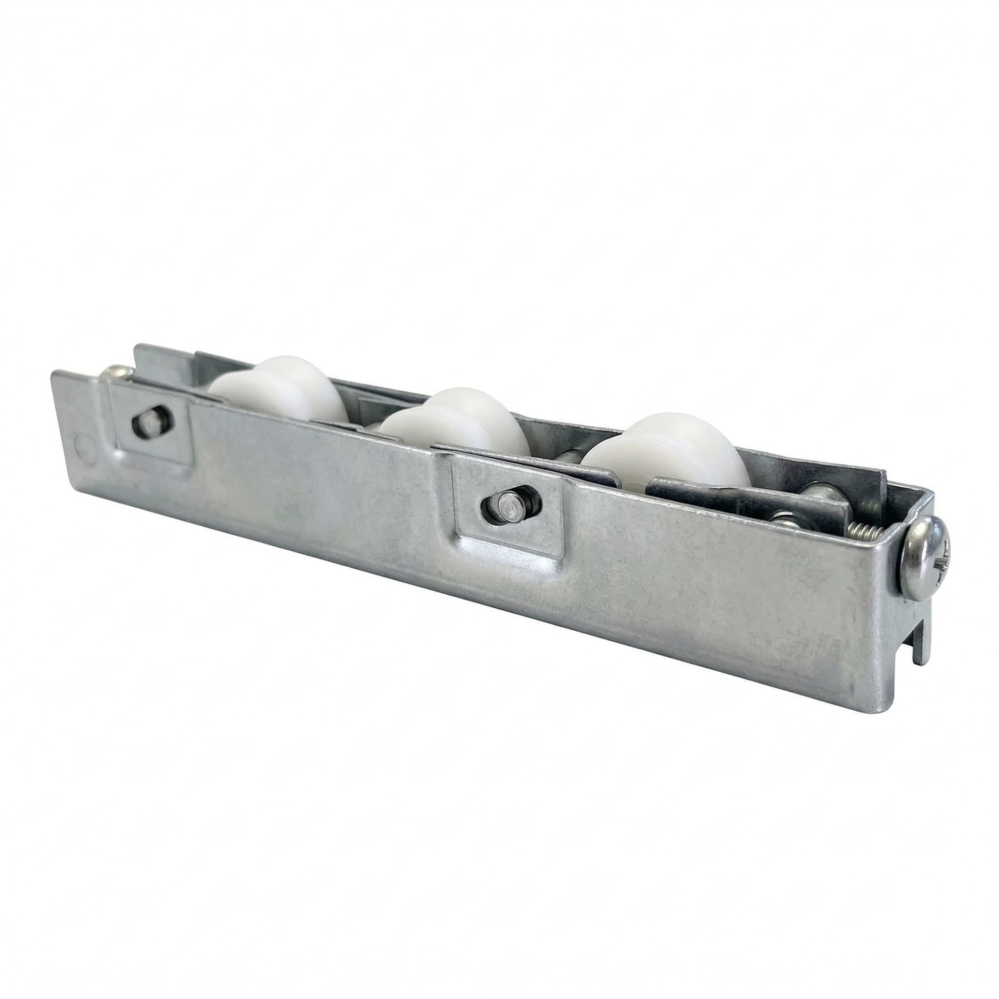 Roldana Inox Tripla Gold RG-200 para Trilho Redondo - 200kg por Folha (Atacado)